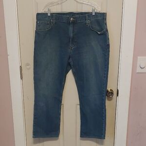 CARHARTT Size 40 by 26.5 Rugged Flex Relaxed Fit Jeans (SHORTENED)
